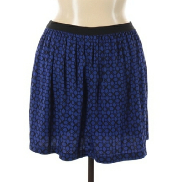 Joe Fresh Blue and Black Casual A-line Skirt Size Extra Large - Picture 2 of 5